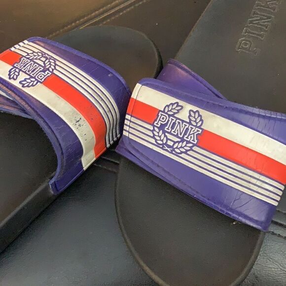 PINK VICTORIAS SECRET SLIDES SIZE 9 - Picture 4 of 5